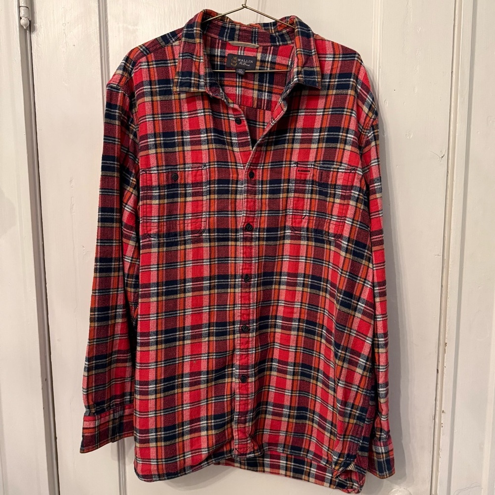 Wallin & Bros. Red & blue men’s flannel